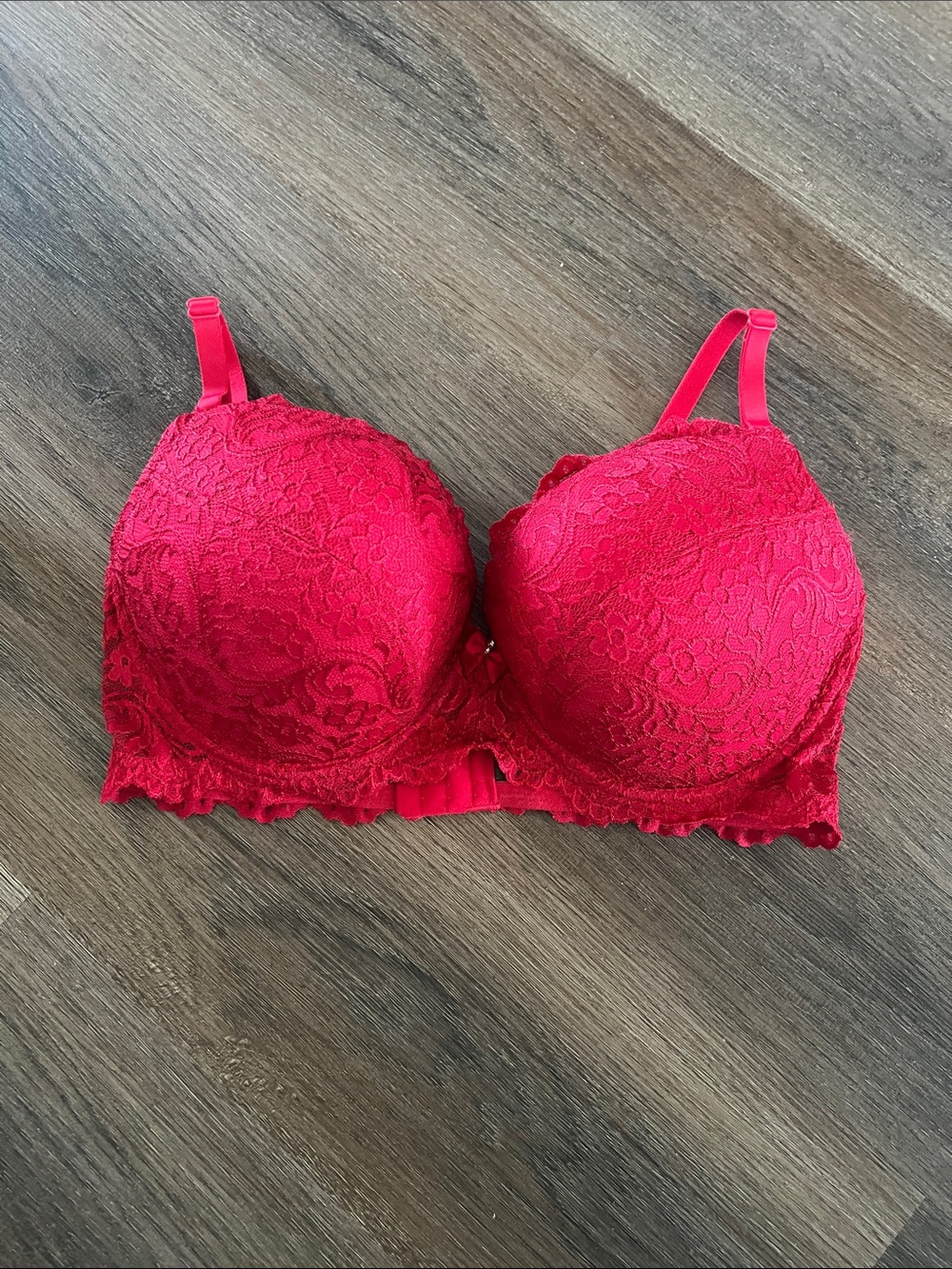 (3) Red Lace Push-Up Bra - Women Intimates